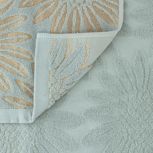 Полотенце махровое "Подсолнух" 50х90см, хлопок 100%, мятный (Китай)