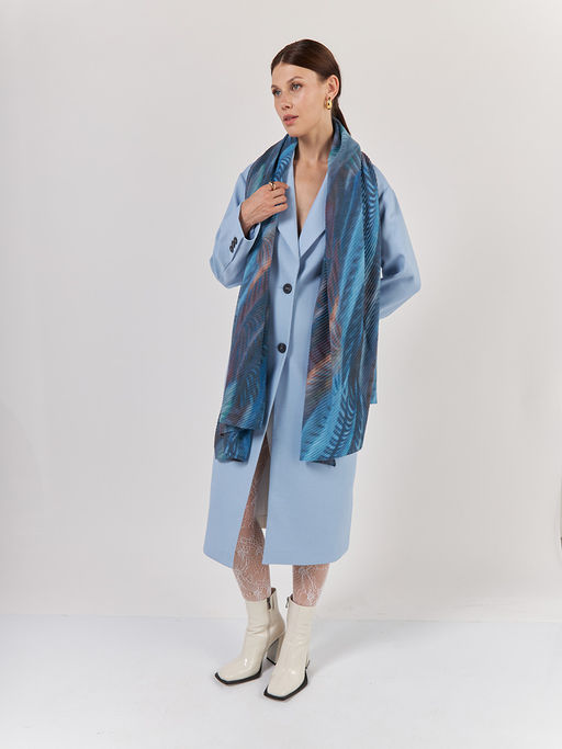 Большой, мягкий, тонкий и очень нежный двусторонний палантин с рисунком - Tantino фото 2