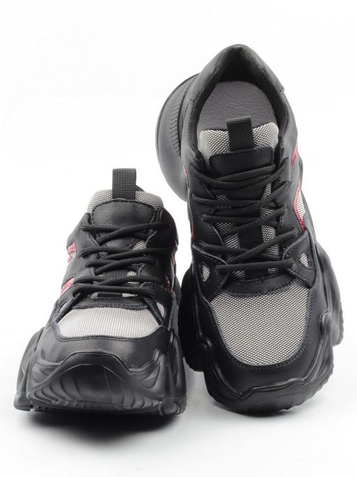 05-DHJ03-1 BLACK Кроссовки женские (нат.кожа, нат.замша, текстиль) - Фабричный китай фото 15