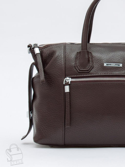 Сумка женская кожаная 1061C coffee Polina&Eiterou