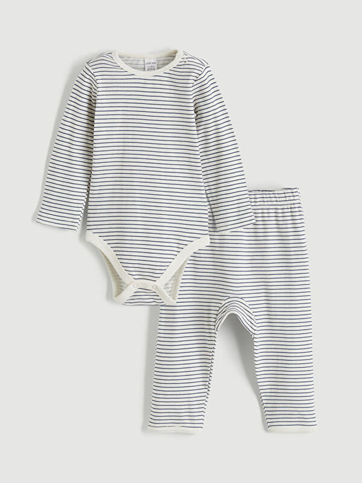 ?izgili Erkek Bebek Body ve Pantolon Tak?m