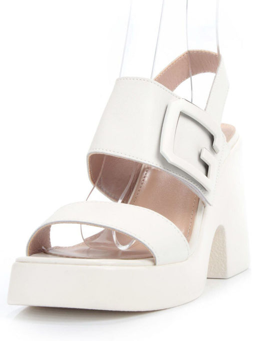 08-PEY330-1 LT. BEIGE Босоножки женские (натуральная кожа) - Фабричный китай фото 5