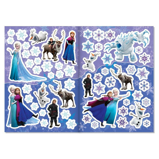 Многоразовые наклейки Эльза и Олаф, А4, 60 наклеек + маркер, Холодное сердце - Disney фото 3