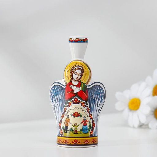 Колокольчик Ангел со свечой, семья, 11 см