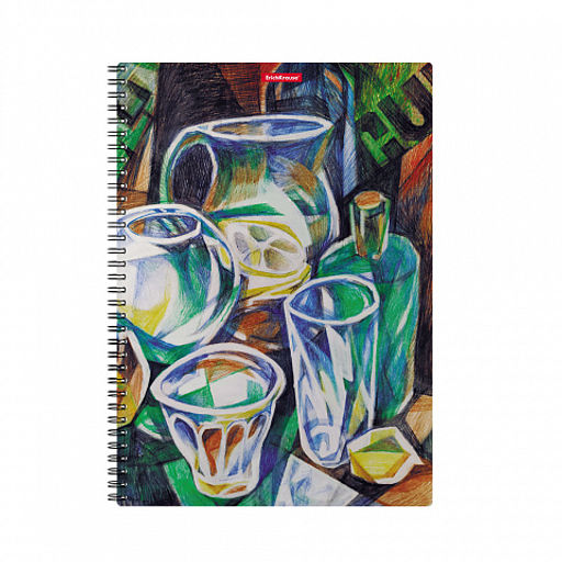 Цена за 2 шт. Тетрадь общая с пластиковой обложкой на спирали ErichKrause Glass, ассорти, А4, 80 листов, клетка  фото 6