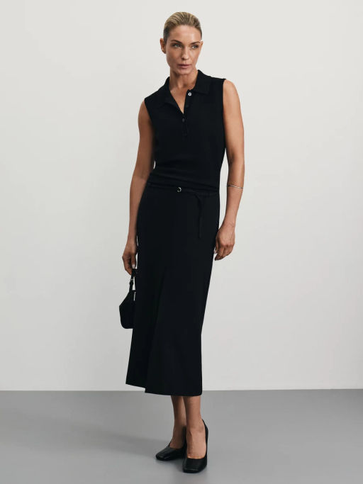 Юбка длины миди с декоративным разрезом спереди / Zarina