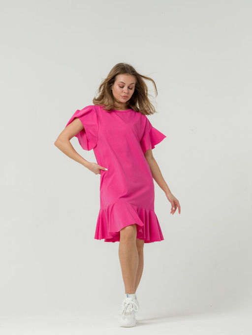 Платье с волнами ПЛОТНЫЙ ХЛОПОК - Knitka wear фото 4