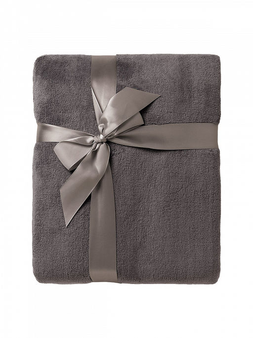 Плед плюшевый 200x220 темно-серый