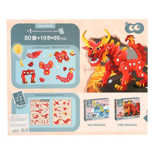Конструктор Огненный дракон, мягкий, материал EVA, 99 деталей - Simaland фото 6