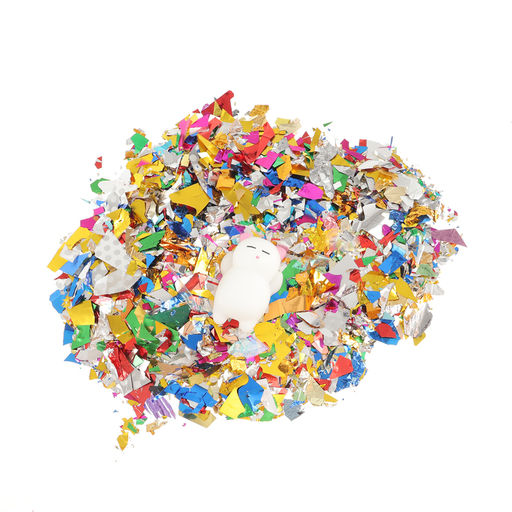 Хлопушка пневматическая Котик 30 см серпантин, мялка - Страна карнавалия фото 3