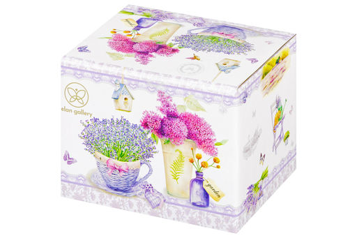 Кружка 450 мл 13*10*8,5 см Лаванда бочонок, NEW BONE CHINA - Elan gallery фото 17