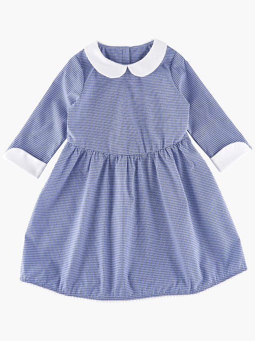 Платье для девочки в клетку UD 2676 синий - Mini maxi фото 3