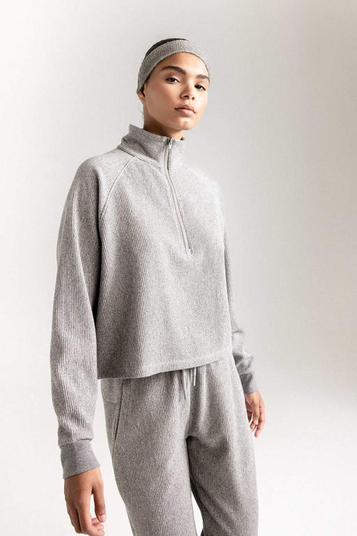 Спортивная толстовка с высоким воротником и молнией DeFactoFit  фото 4