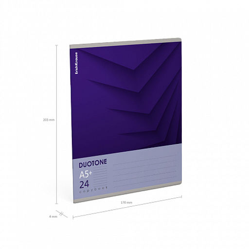 Цена за 10 шт. Тетрадь школьная ученическая ErichKrause Duotone Next ассорти, 24 листа, линейка (в плёнке по 10 штук)_MIX-PACK  фото 10