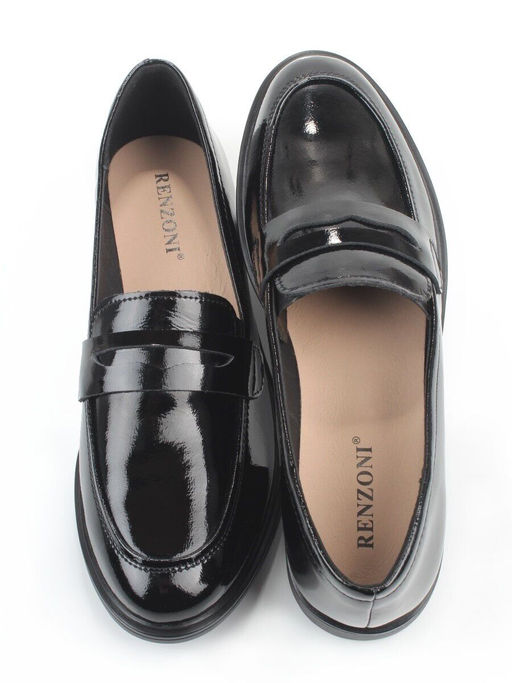 03-DCO142-2 BLACK Лоферы женские (натуральная кожа)