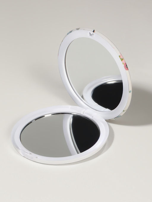 Зеркало складное «Единороги», d=7.3 см, с увеличением х2, белое