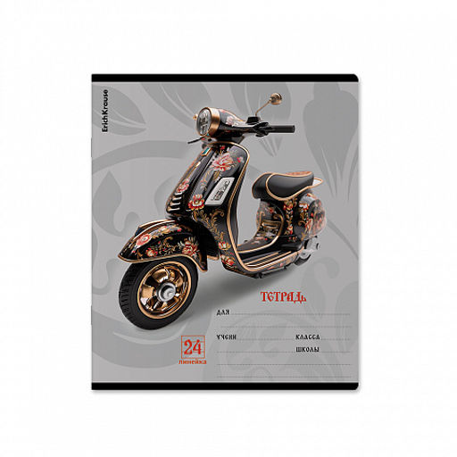 Цена за 10 шт. Тетрадь школьная ученическая ErichKrause Souvenir, 24 листа, линейка (в плёнке по 10 шт.)_MIX-PACK фото 3