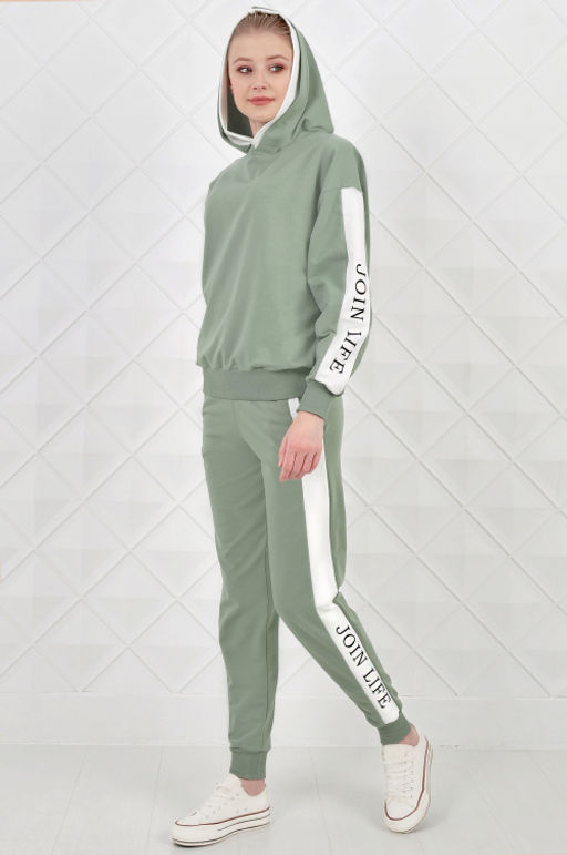 Арт. 2355 Костюм с брюками женский 44-52 (5 шт) Цвет:верх- кэмел, белый, низ- кэмел, белый - Калинка фото 2