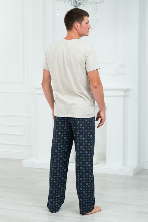 Брюки домашние мужские из кулирки темно-серый макси - Амадэль фото 15