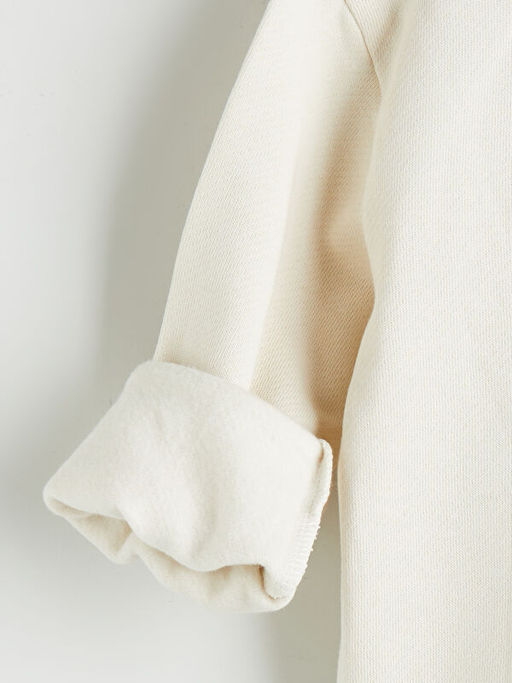 Bisiklet Yaka Bask?l? Erkek ?ocuk Sweatshirt