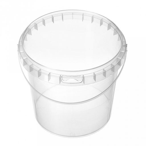 Ведро пластмассовое 1,1л, д10,5см, h12,1см, герметичная крышка, контрольный замок, с ручкой, полипропилен, прозрачный (Россия) - Домашняя мода фото 5