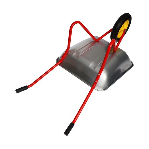 Тачка садовая, одноколёсная: груз/п 80 кг, объём 65 л, красные ручки