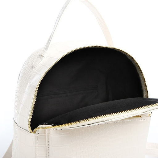 Рюкзак женский из искусственной кожи на молнии, 1 карман, цвет белый - Simaland фото 4