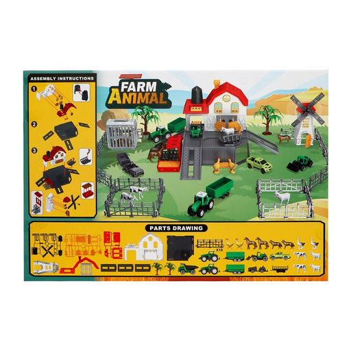 Игровой набор «Ферма», парковка для машин, амбар, вольеры, транспорт, животные