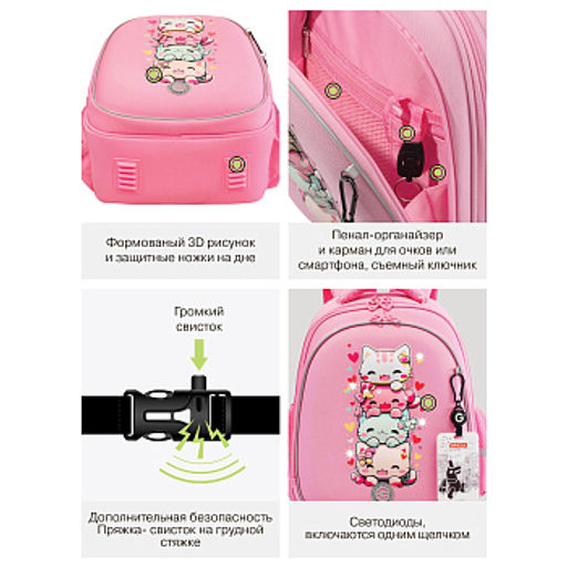 RAz-686-2 Рюкзак школьный с картхолдером на держателе - Grizzly фото 21