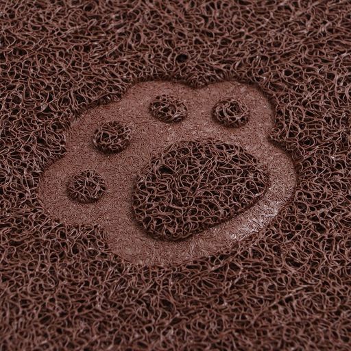 Коврик 2-в-1 под миску/туалет для животных два круга, 47 х 26 см, коричневый - Пижон фото 3