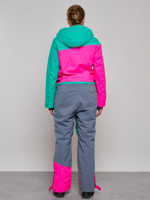 Горнолыжный комбинезон женский зимний зеленого цвета 2327Z - Chunmai фото 4