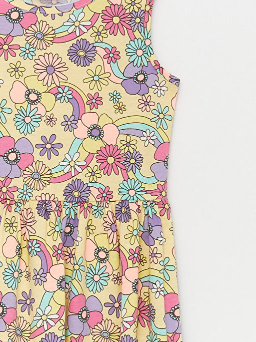 Bisiklet Yaka Desenli K?z ?ocuk Elbise - Waikiki фото 3