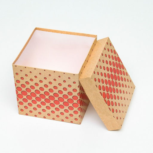 Цена за 12 шт. Коробка Самосборная Горошек крафт 15х15х15 см - Simaland фото 5