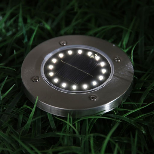 Садовый светильник на солнечной батарее, 11.51311.5 см, 16 LED, свечение тёплое белое - Luazon lighting фото 2
