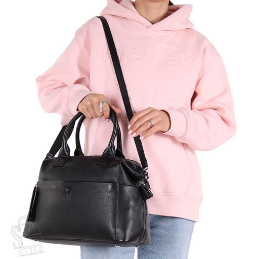 Сумка женская кожаная 5950Q black Polina&Eiterou в Новосибирске