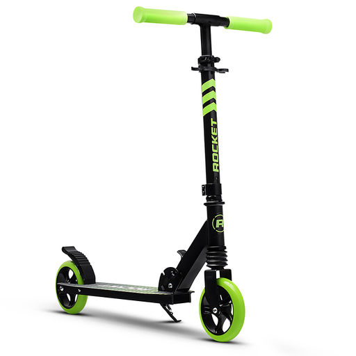 Самокат детский ROCKET, алюминиевый, колеса PU, 145 мм, зелёный
