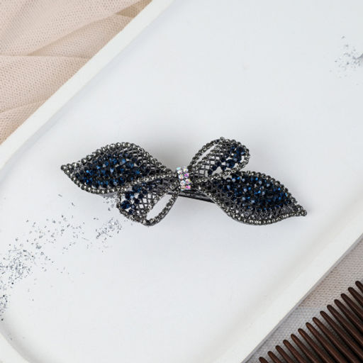 Заколка-автомат Бант стразы / N3258-13 /уп 1/723836 - ГалеонТрейд фото 2