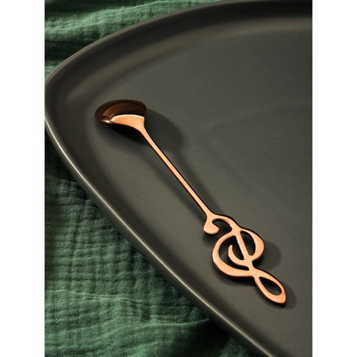 Ложка десертная из нержавеющей стали Magistro Нота, длина 15 см, цвет бронзовый  фото 5