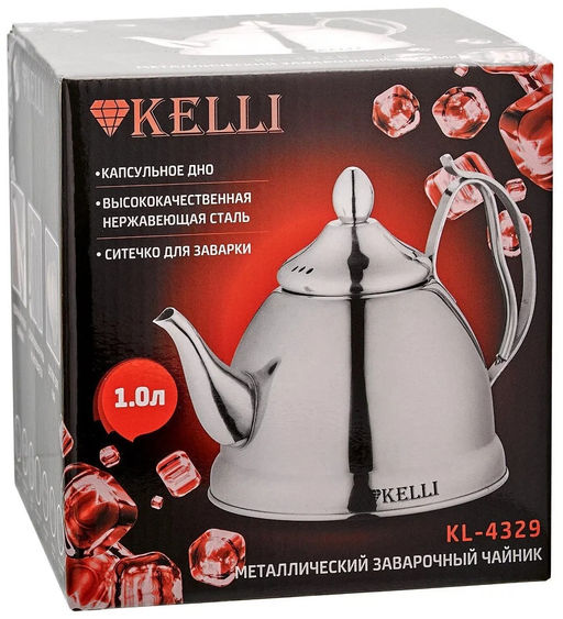 Чайник металл 1 л "Kelli", арт. 4329-KL