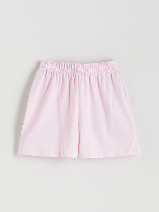 Bisiklet Yaka K?z ?ocuk ?ortlu Pijama Tak?m?