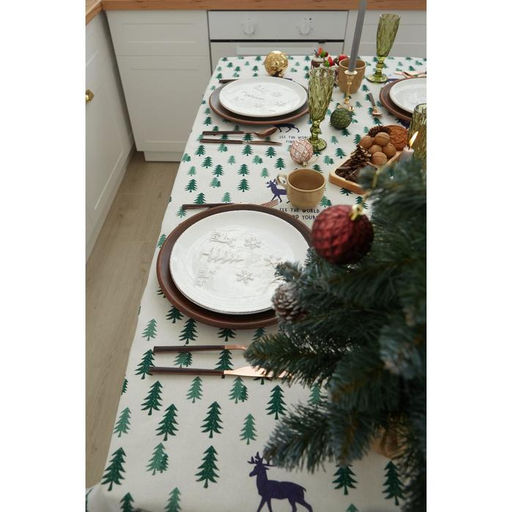 Скатерть Доляна Елочки 145х2003см,100%пэ, рогожка 130 гр/м  фото 9