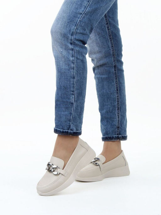 06-YG107-2 BEIGE Туфли женские (натуральная кожа)