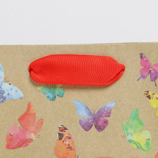 Пакет подарочный крафтовый, упаковка, «Бабочки», 12 х 15 х 5.5 см