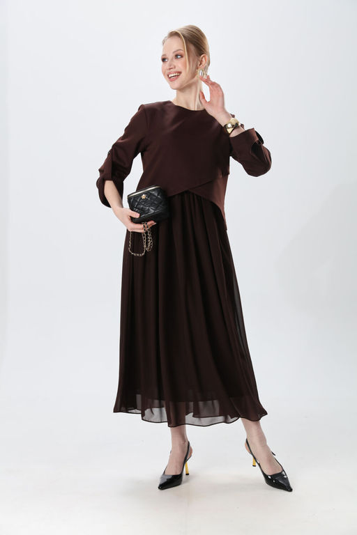 Платье NIKVA н740-24 шоколад  фото 10