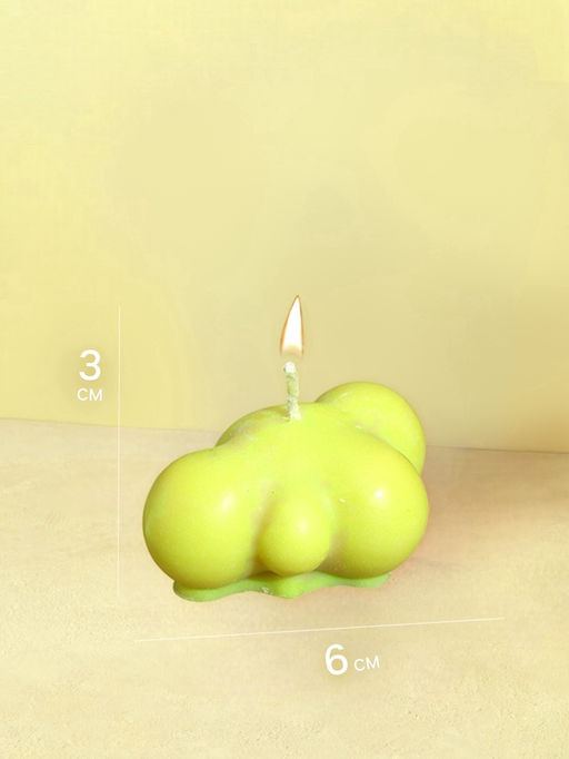 Цена за 2 шт. Свеча "Облако" 5х6х3 см, соевый воск