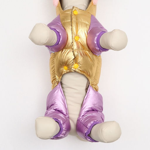 Комбинезон Блик с утяжкой, размер 10 (ДС 25 см, ОГ 34 см, ОШ 24 см), золото-лавандовый - Simaland фото 6