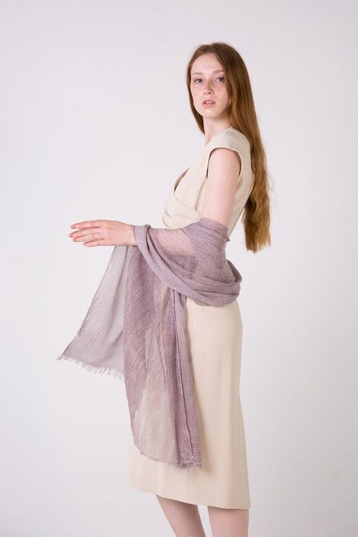 Деграде палантин из модала и шелка