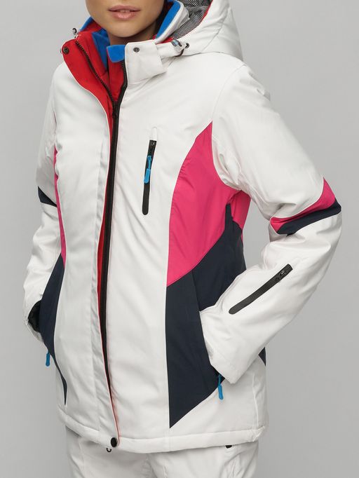 Горнолыжный костюм женский белого цвета 02201Bl - Chunmai фото 6
