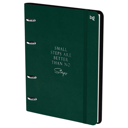 Тетрадь 120л. на кольцах "Моно. Зеленый", сменный блок (N4r120 59499, "BG") обложка иск. кожа