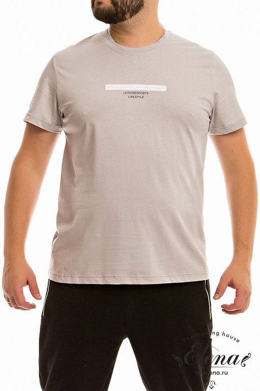 Футболка М122036Па Серый - Елена фото 2